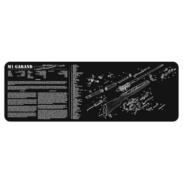 Tekmat Armorers Bench Mat - 12"x36" M1 Garand Black