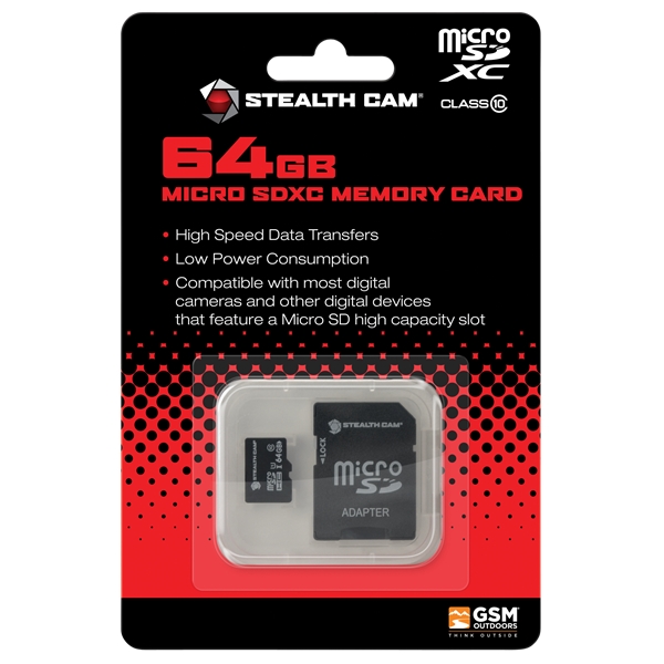 Stealth Cam Micro Sd Memory Card, Steal Stc-64micsd   64gb Micro Sd Card