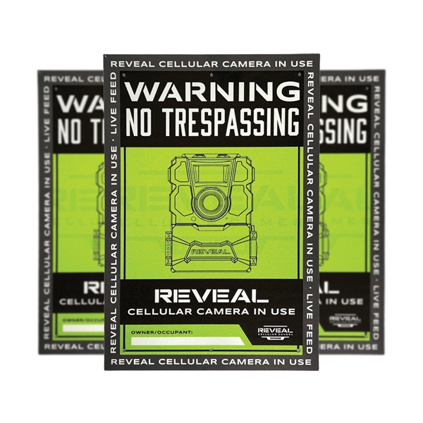 Tactacam Reveal No Trespassing - Sign 3pk