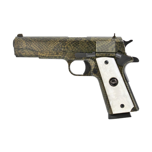 Iver Johnson 1911a1 Moccasin - .45acp 5" Fs 8rd Snakeskin