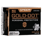 Speer Ammo Gold Dot, Speer 23618gd Gold Dot 9mm    124 Hp         20/10