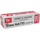 Winchester Nato 9mm Luger - 100rd 10bx/case 124gr Fmj