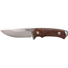 Woox Knife Rock 62 Fixed Blade - 4.25" Gray/walnut Plain Handl!