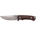 Woox Knife Rock 62 Fixed Blade - 4.25" Gray/walnut Engraved Hd!