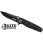 Mc Elite Tactical Readiness - 3.5" Drop Point Fldr Blk/blk