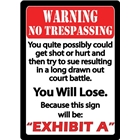 Rivers Edge Embossed Sign - 12"x17" "exhibit A"