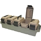 Mtm 5-can Ammo Crate Mini W/5 - Ac15 Mini Ammo Cans Grn/dk Ert