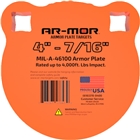 Ar-mor 4" Mil46100 Steel Gong - 7/16" Thick Steel Orange Round