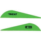 Bohning Heat Vane 2.5" - Solid Neon Green 36pk