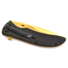 Guard Dog Knife Blk G10 Handle - Gold Blade Folder 3.5" Blade!