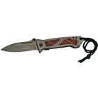 Guard Dog Knife Metal/wood - Handle Folder 4"!