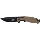 S&w Knife M&p Index Flipper - 3.5" Black/desert Tan Clip Pt